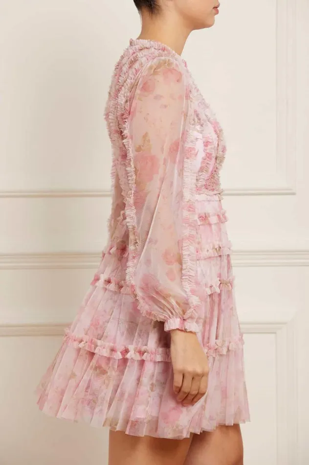 Women Day Dresses Needle and Thread Rose Bluebell Esme Micro Mini Dress Pink