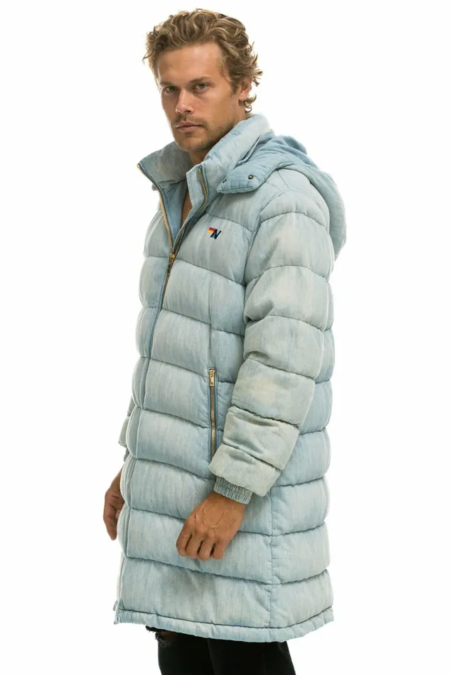 Women DENIM PUFFER LONG TREKKER JACKET 8211 SUPER LIGHT Aviator Nation Women DENIM PUFFER LONG TREKKER JACKET 8211 SUPER LIGHT Aviator Nation