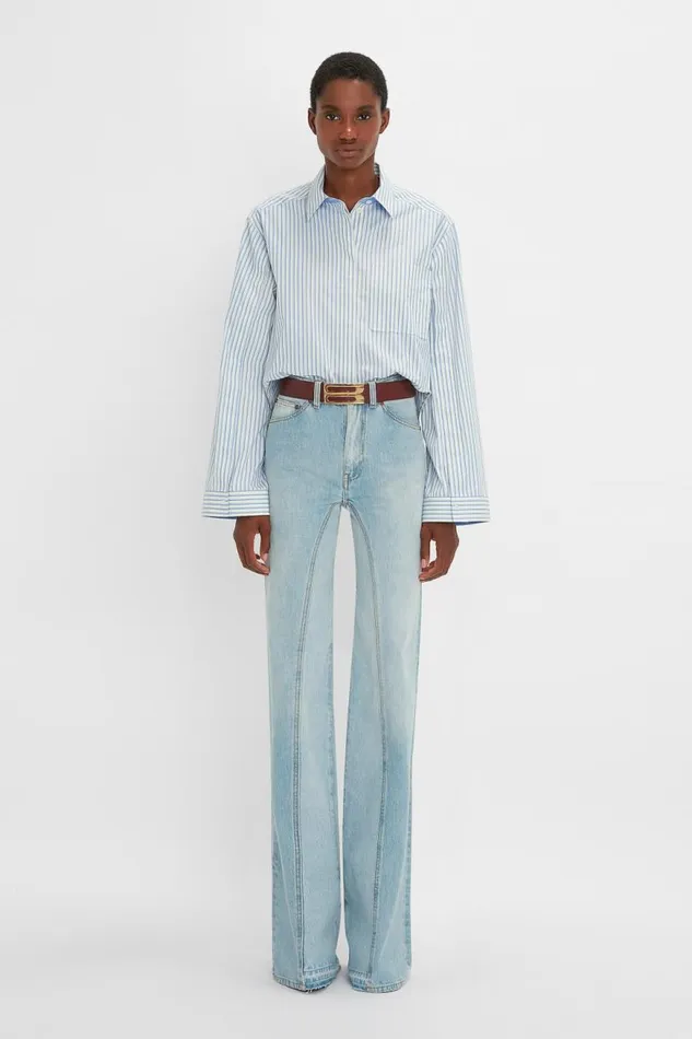Women Denim Victoria Beckham Bianca Jean In Light Blue Denim