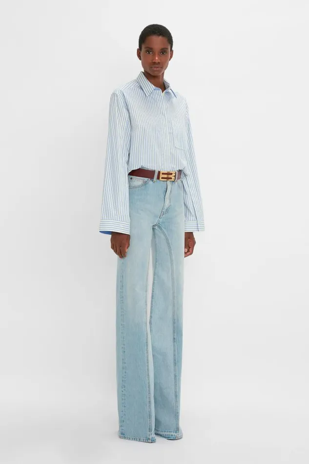 Women Denim Victoria Beckham Bianca Jean In Light Blue Denim