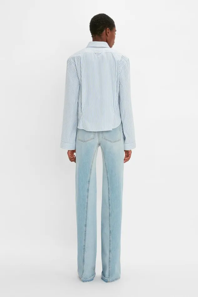 Women Denim Victoria Beckham Bianca Jean In Light Blue Denim