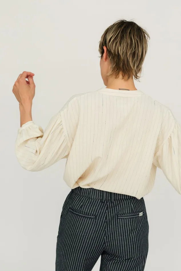Women Dewdrop 8211 Neutral Stripes TWOTHIRDS Shirts
