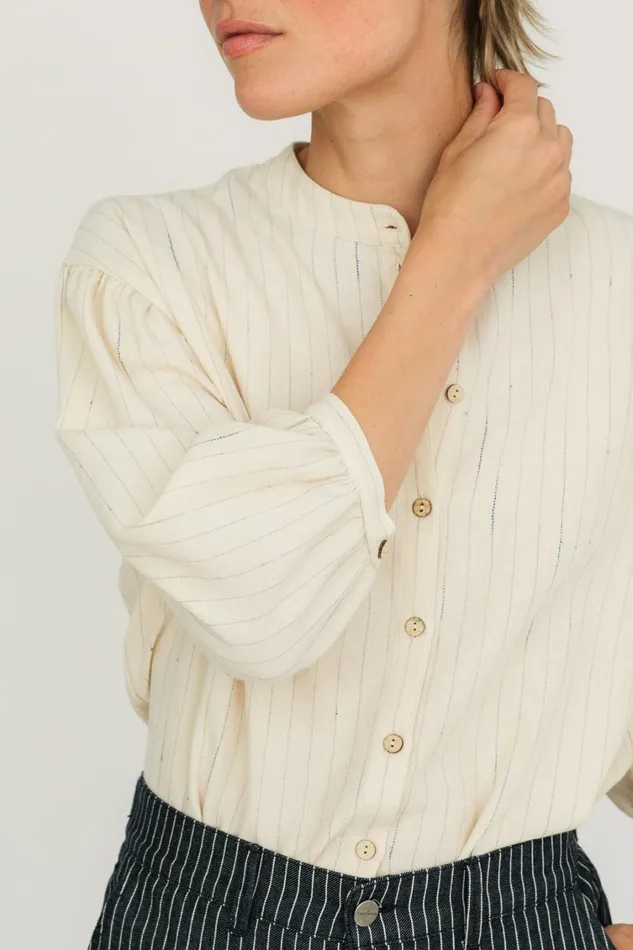 Women Dewdrop 8211 Neutral Stripes TWOTHIRDS Shirts