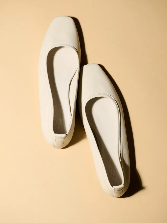 Women DOF Studios 8211 Amelie Ballet Flats In Cream Latte Nappa The UNDONE Flats
