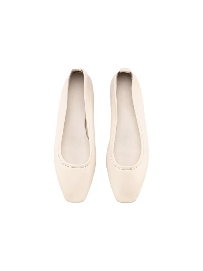 Women DOF Studios 8211 Amelie Ballet Flats In Cream Latte Nappa The UNDONE Flats