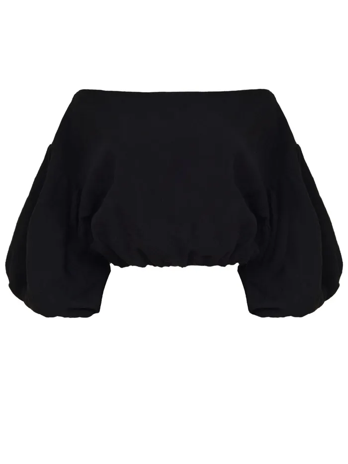 Women Dominique Healy 8211 Louie Crop In Black The UNDONE Tops