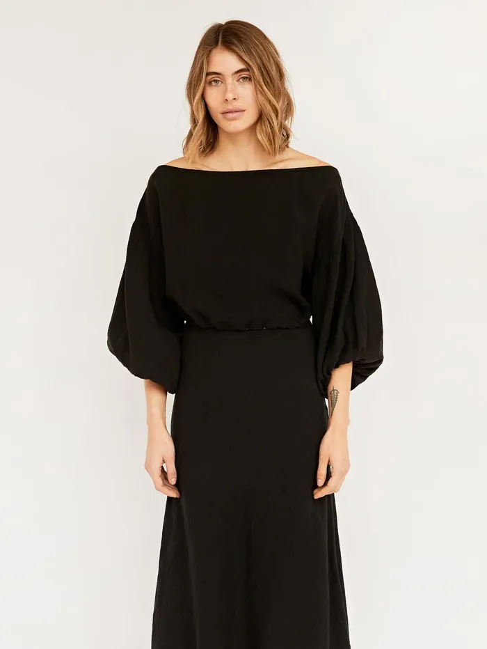 Women Dominique Healy 8211 Louie Crop In Black The UNDONE Tops