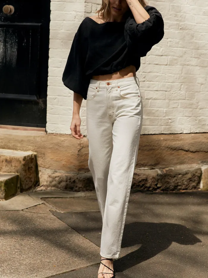 Women Dominique Healy 8211 Louie Crop In Black The UNDONE Tops