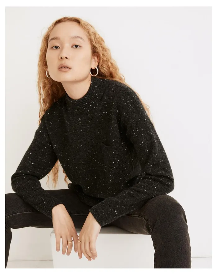 Women Donegal Redmond Mockneck Pocket Sweater Donegal Storm Madewell Sweaters Women Donegal Redmond Mockneck Pocket Sweater Donegal Storm Madewell Sweaters
