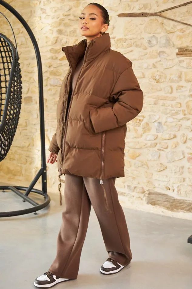 Women Doudoune Marron Matelasse MiLongue Brown Brentiny Paris Parkas And Down Jackets Women Doudoune Marron Matelasse MiLongue Brown Brentiny Paris Parkas And Down Jackets