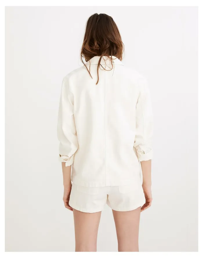 Women Drakefield Shirt Jacket In Ecru Vintage Canvas Madewell Jackets Women Drakefield Shirt Jacket In Ecru Vintage Canvas Madewell Jackets