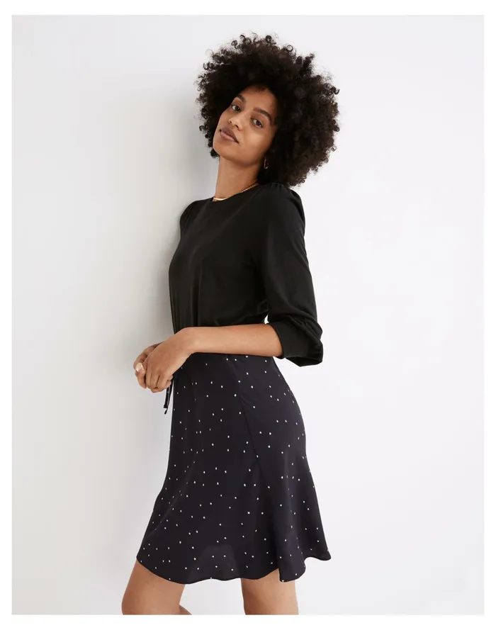 Women Drawstring Mini Slip Skirt In Night Stars Night Vision Madewell Skirts Women Drawstring Mini Slip Skirt In Night Stars Night Vision Madewell Skirts