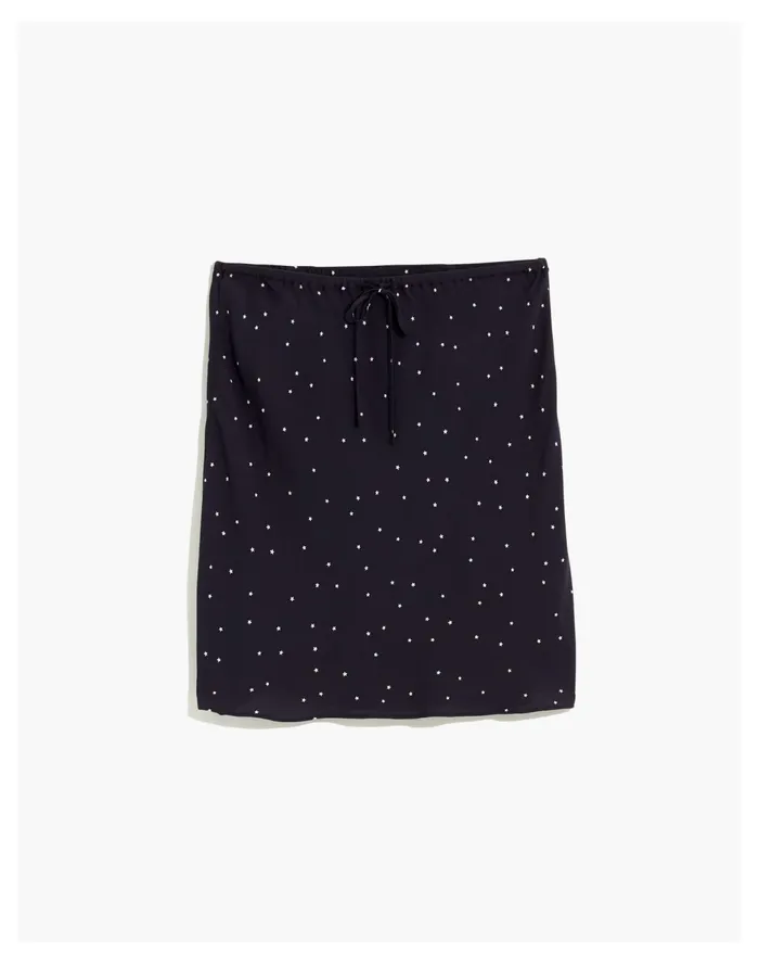 Women Drawstring Mini Slip Skirt In Night Stars Night Vision Madewell Skirts Women Drawstring Mini Slip Skirt In Night Stars Night Vision Madewell Skirts