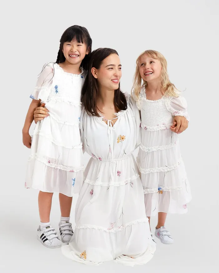 Women Dresses Belle and Bloom La Femme Tiered Maxi Dress 8211 White