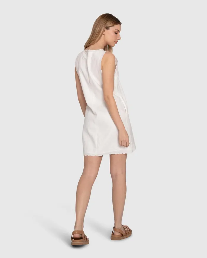 Women Dresses Belle and Bloom Take A Chance Mini Dress 8211 White