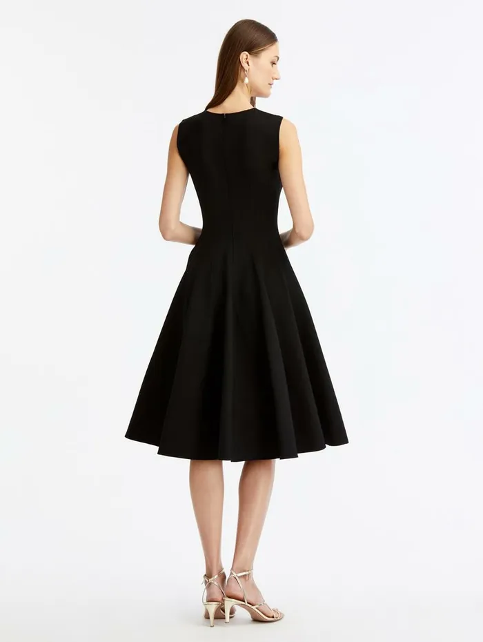 Women Dresses Oscar De La Renta Curved Seam Detail Dress Black Women Dresses Oscar De La Renta Curved Seam Detail Dress Black