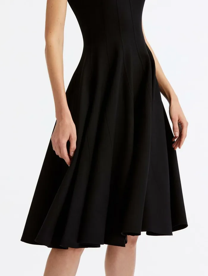 Women Dresses Oscar De La Renta Curved Seam Detail Dress Black Women Dresses Oscar De La Renta Curved Seam Detail Dress Black
