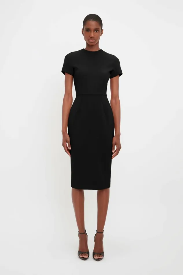 Women Dresses Victoria Beckham Fitted TShirt Dress In Black