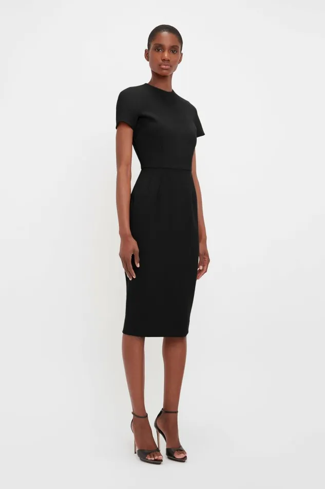 Women Dresses Victoria Beckham Fitted TShirt Dress In Black