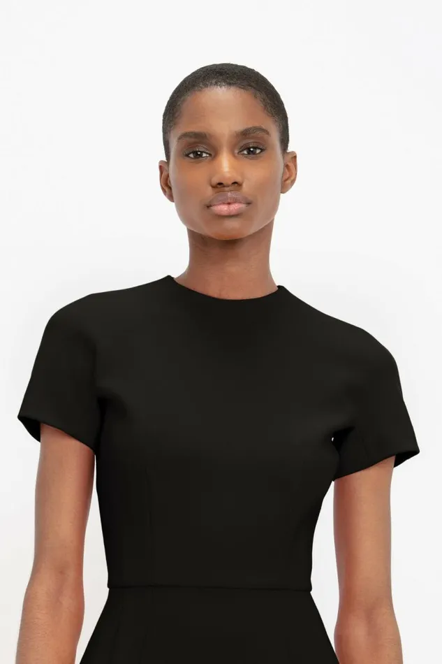 Women Dresses Victoria Beckham Fitted TShirt Dress In Black
