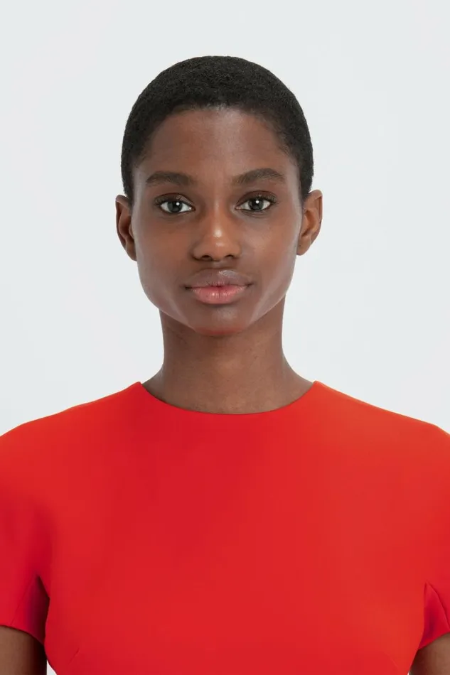 Women Dresses Victoria Beckham Fitted Tshirt Dress In Bright Red