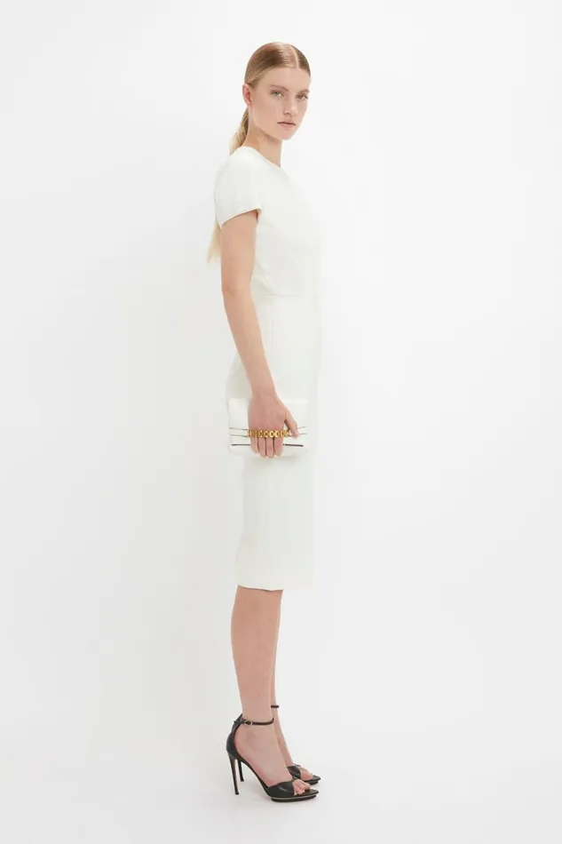 Women Dresses Victoria Beckham Fitted Tshirt Dress In Ivory