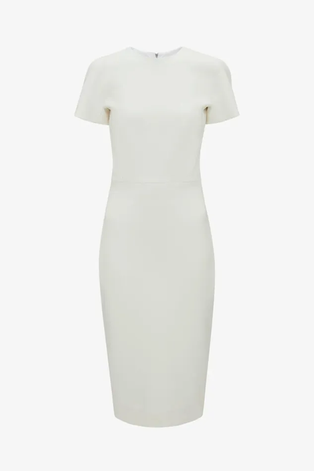 Women Dresses Victoria Beckham Fitted Tshirt Dress In Ivory