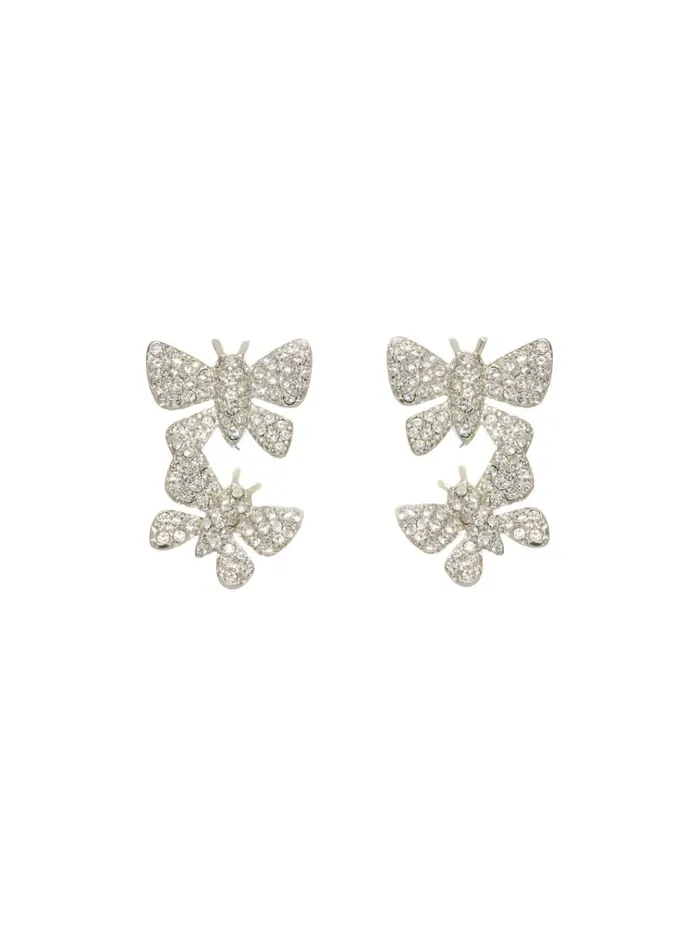 Women Earrings Oscar De La Renta Butterfly Earrings Silver
