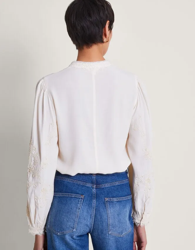 Women Elsa Embellished Blouse Ivory Monsoon Tops and Blouses