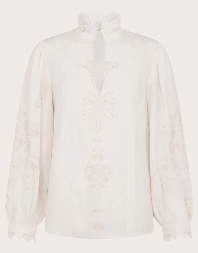 Women Elsa Embellished Blouse Ivory Monsoon Tops and Blouses