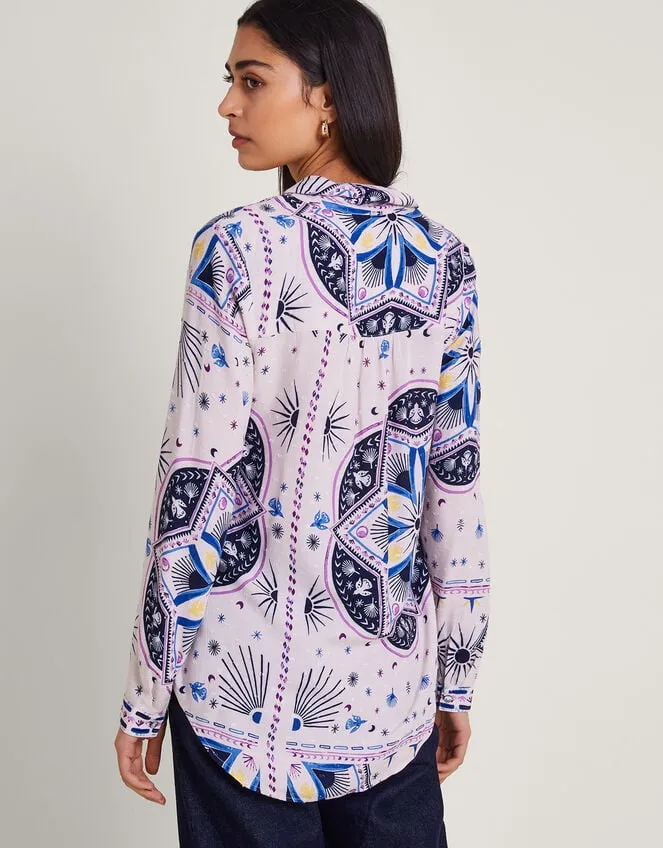 Women Elsie Print Shirt Blue Monsoon Tops and Blouses