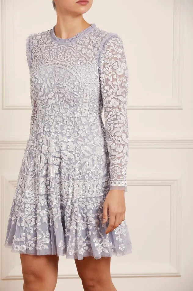 Women Embellished Dresses Needle and Thread Amaryllis Mini Dress Blue