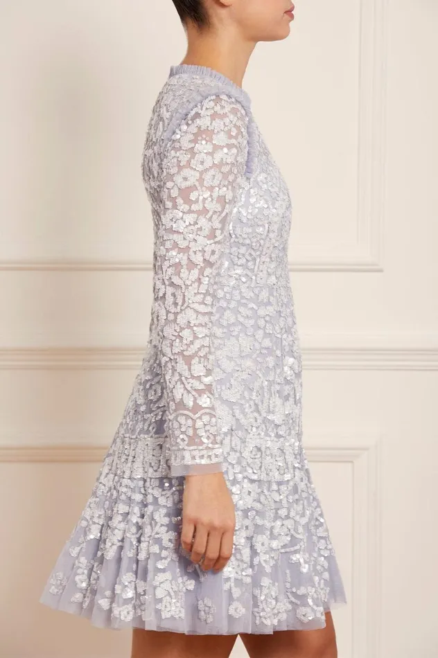 Women Embellished Dresses Needle and Thread Amaryllis Mini Dress Blue