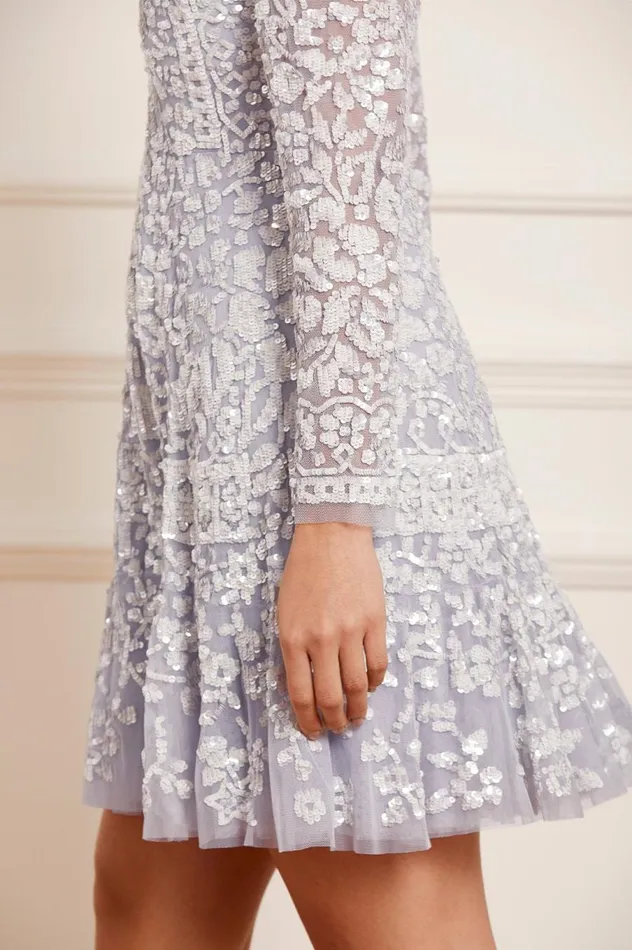 Women Embellished Dresses Needle and Thread Amaryllis Mini Dress Blue