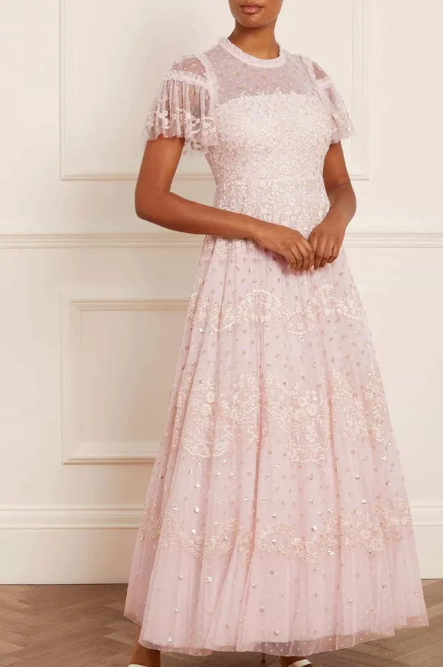 Women Embellished Dresses Needle and Thread Beatrice Gown Pink