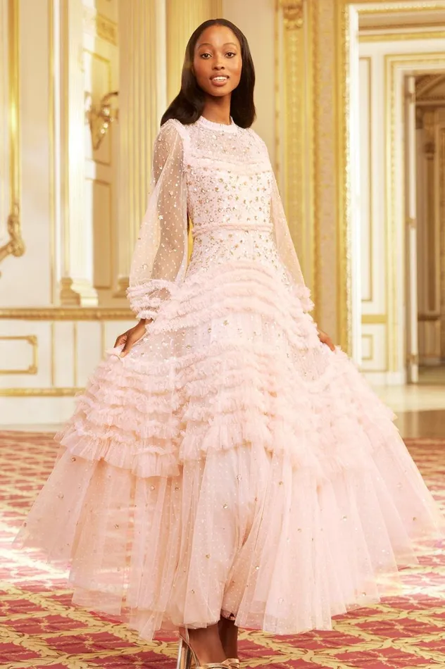 Women Embellished Dresses Needle and Thread Maybelle Sequin Gown Pink