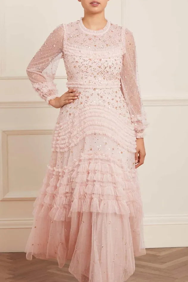 Women Embellished Dresses Needle and Thread Maybelle Sequin Gown Pink