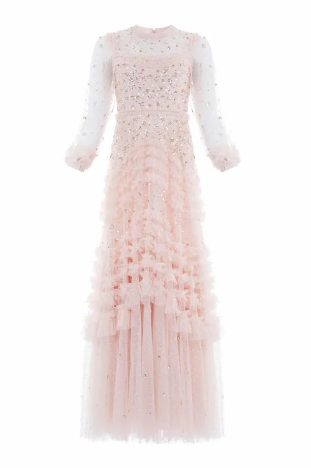 Women Embellished Dresses Needle and Thread Maybelle Sequin Gown Pink