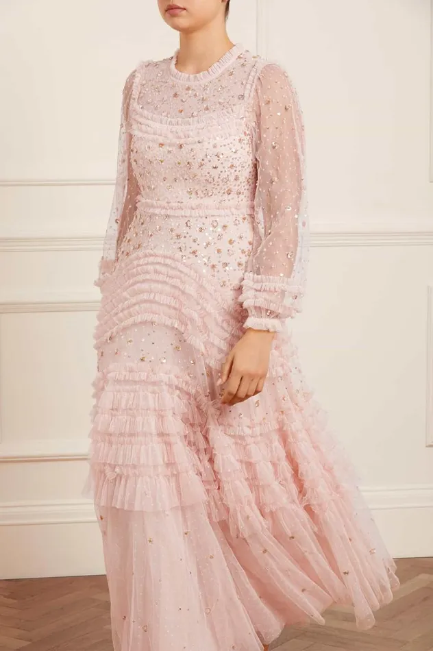Women Embellished Dresses Needle and Thread Maybelle Sequin Gown Pink