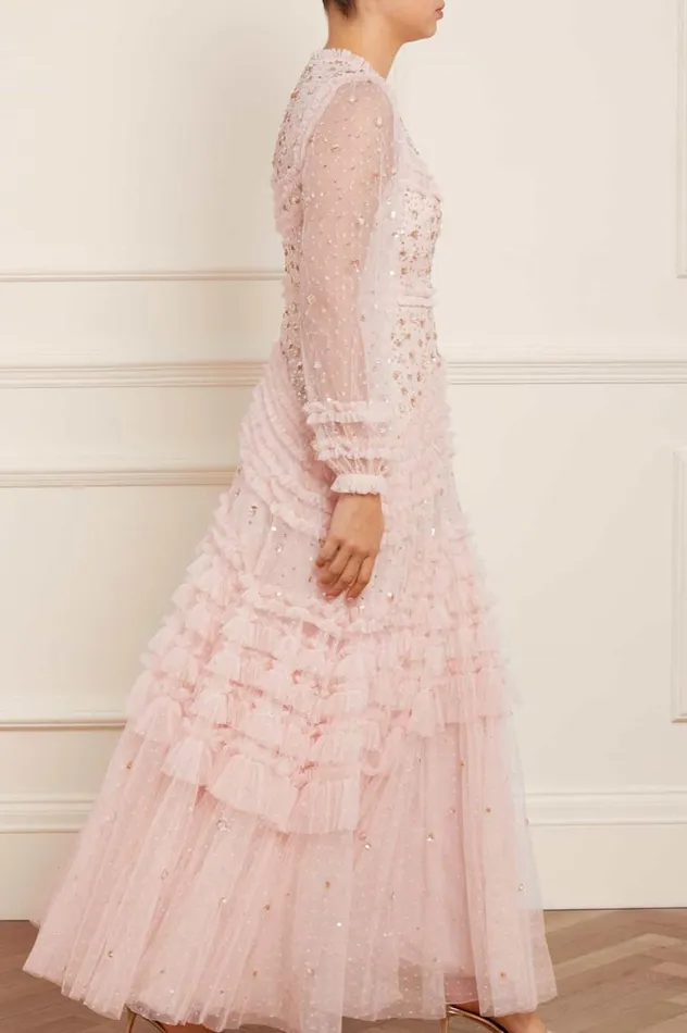 Women Embellished Dresses Needle and Thread Maybelle Sequin Gown Pink