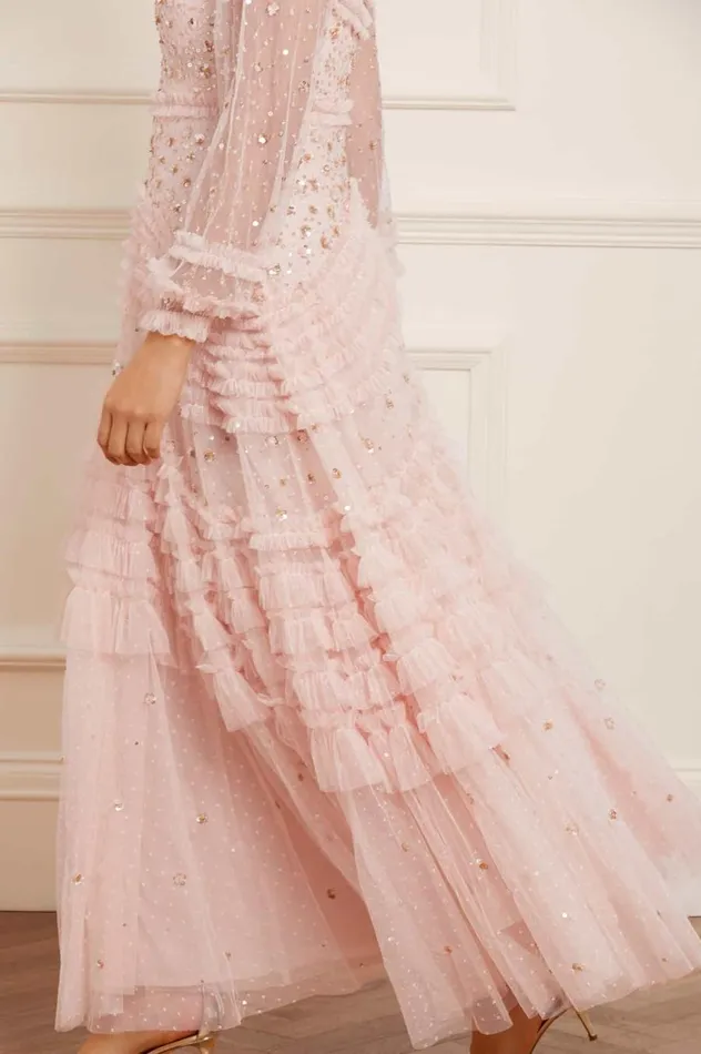 Women Embellished Dresses Needle and Thread Maybelle Sequin Gown Pink