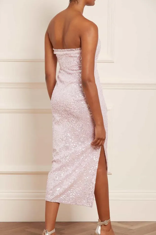 Women Embellished Dresses Needle and Thread Stellar Gloss Strapless Ankle Gown Pink Women Embellished Dresses Needle and Thread Stellar Gloss Strapless Ankle Gown Pink