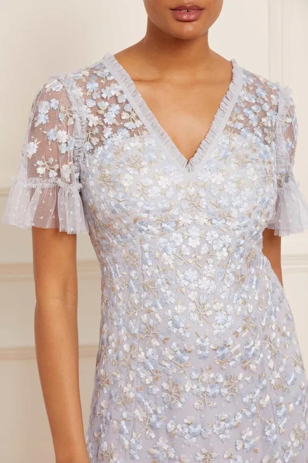 Women Embroidered Dresses Needle and Thread Evening Primrose Micro Mini Dress Blue Women Embroidered Dresses Needle and Thread Evening Primrose Micro Mini Dress Blue