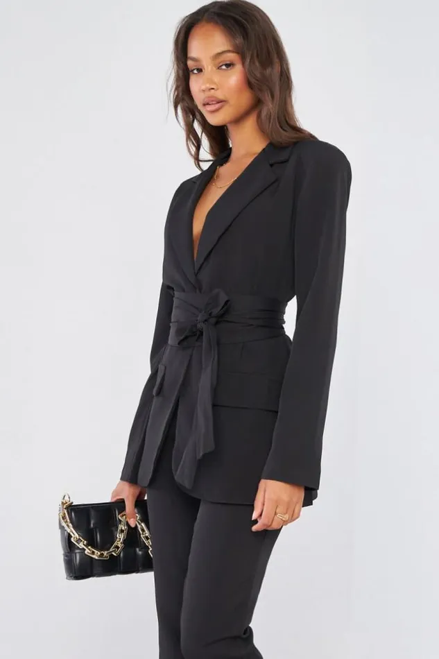 Women Ensemble 2 Pices Blazer Pantalon Tailleur Noir Black Brentiny Paris Jackets Women Ensemble 2 Pices Blazer Pantalon Tailleur Noir Black Brentiny Paris Jackets