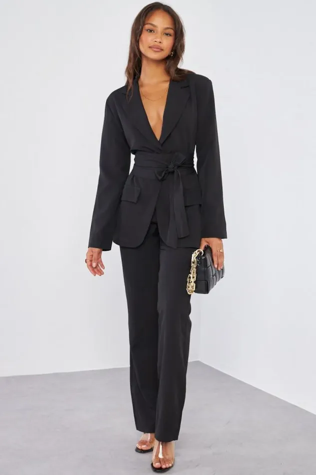 Women Ensemble 2 Pices Blazer Pantalon Tailleur Noir Black Brentiny Paris Jackets Women Ensemble 2 Pices Blazer Pantalon Tailleur Noir Black Brentiny Paris Jackets