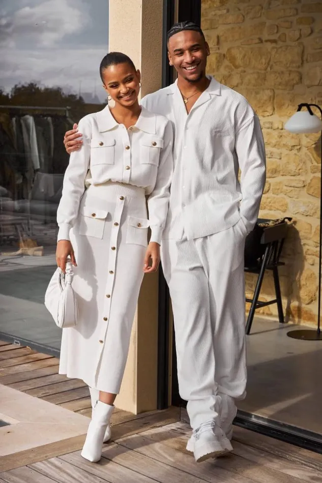 Women Ensemble 2 Pices Gilet Jupe Moulant Blanc White Brentiny Paris Sets With Top Bottoms Women Ensemble 2 Pices Gilet Jupe Moulant Blanc White Brentiny Paris Sets With Top Bottoms