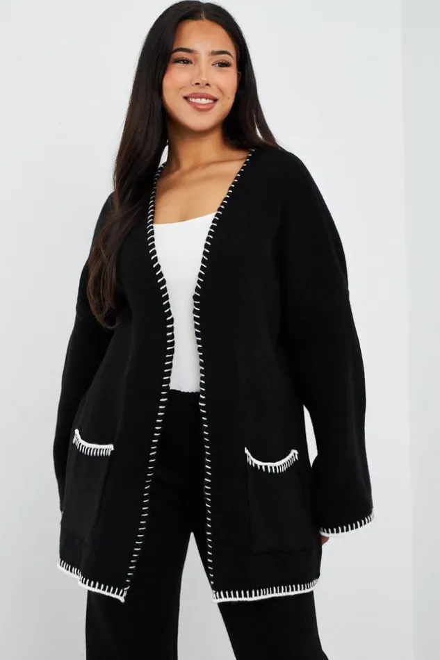 Women Ensemble 2 Pices Gilet Pantalon Noir Black Brentiny Paris White Tops