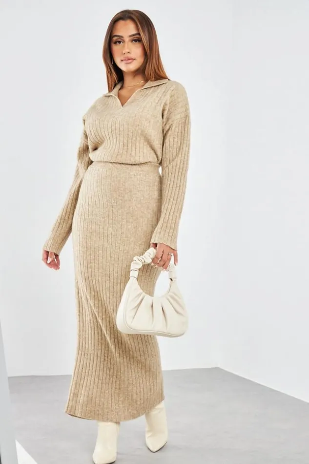Women Ensemble 2 Pices Pull Jupe Ctel Taupe Darkbeige Brentiny Paris Sweaters and Sweatshirts Women Ensemble 2 Pices Pull Jupe Ctel Taupe Darkbeige Brentiny Paris Sweaters and Sweatshirts