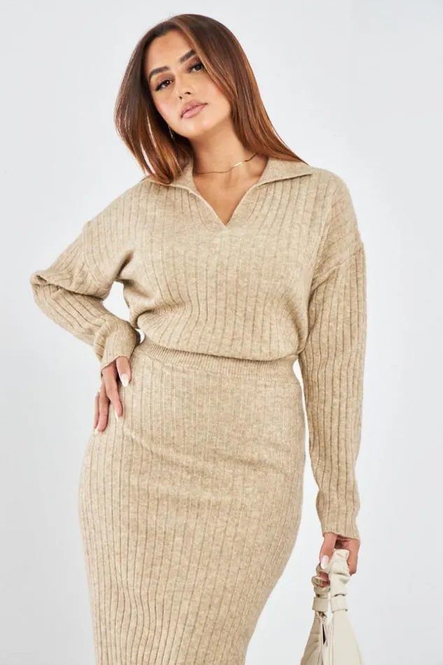 Women Ensemble 2 Pices Pull Jupe Ctel Taupe Darkbeige Brentiny Paris Sweaters and Sweatshirts Women Ensemble 2 Pices Pull Jupe Ctel Taupe Darkbeige Brentiny Paris Sweaters and Sweatshirts