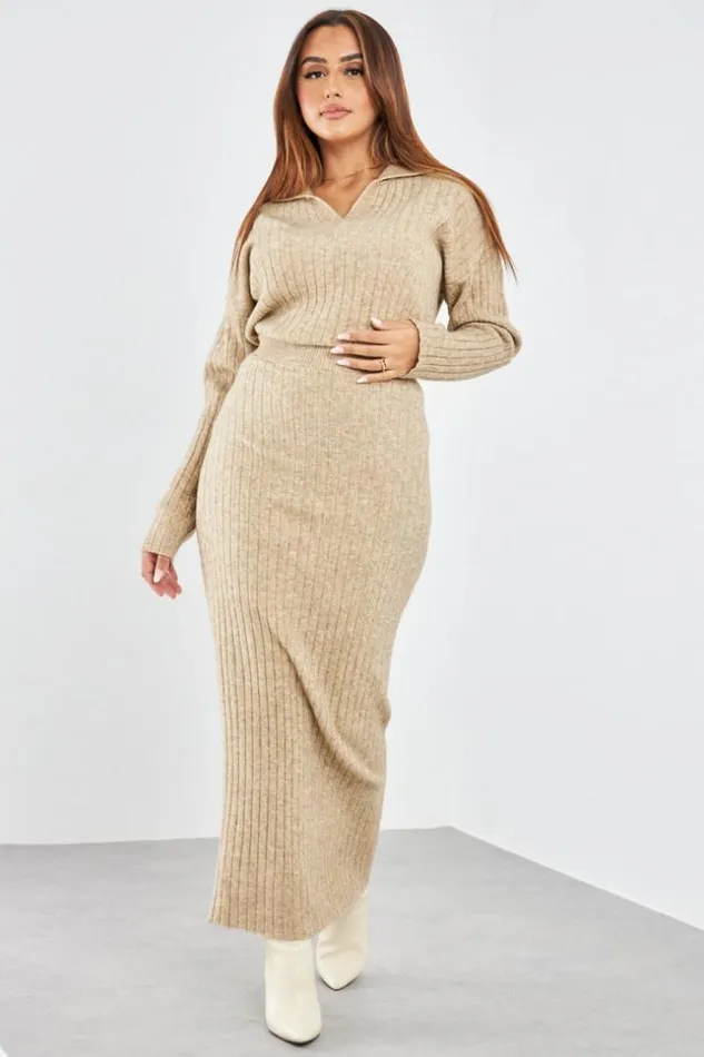 Women Ensemble 2 Pices Pull Jupe Ctel Taupe Darkbeige Brentiny Paris Sweaters and Sweatshirts Women Ensemble 2 Pices Pull Jupe Ctel Taupe Darkbeige Brentiny Paris Sweaters and Sweatshirts